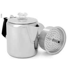  GSI Glacier Perc Kaffe Percolator, rostfri stål, 900 ml.